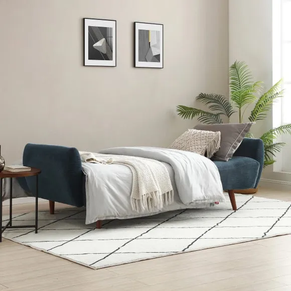 Double Sofa Bed with Storage - Navy, Chenille