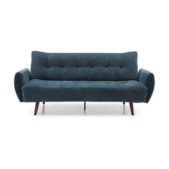 Double Sofa Bed with Storage - Navy, Chenille