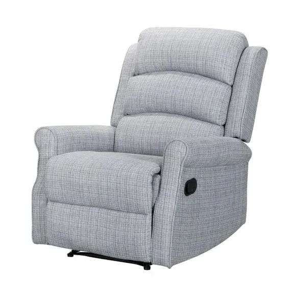 Manual Recliner Chair - Grey, Textured Weave