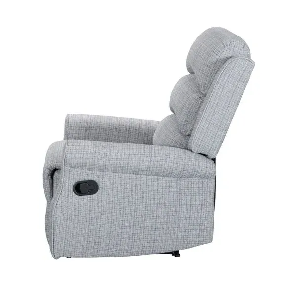 Manual Recliner Chair - Grey, Textured Weave