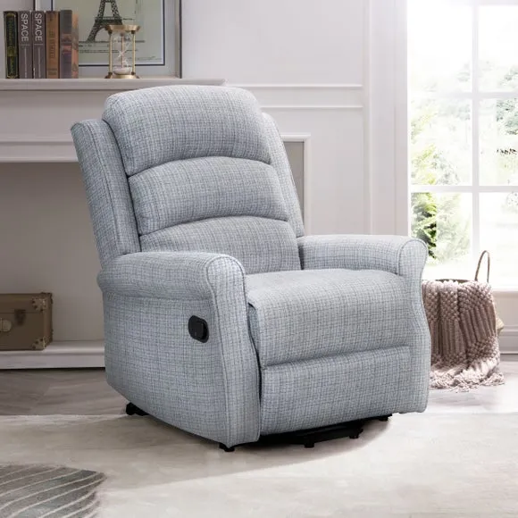 Manual Recliner Chair - Grey, Textured Weave image