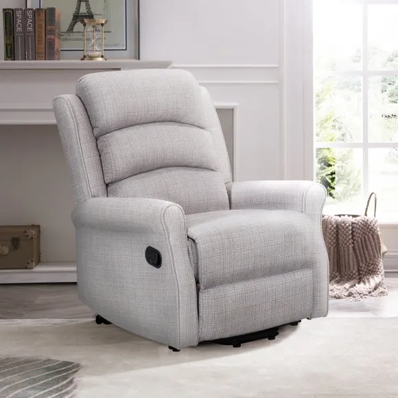 Manual Recliner Chair - Natural, Textured Weave