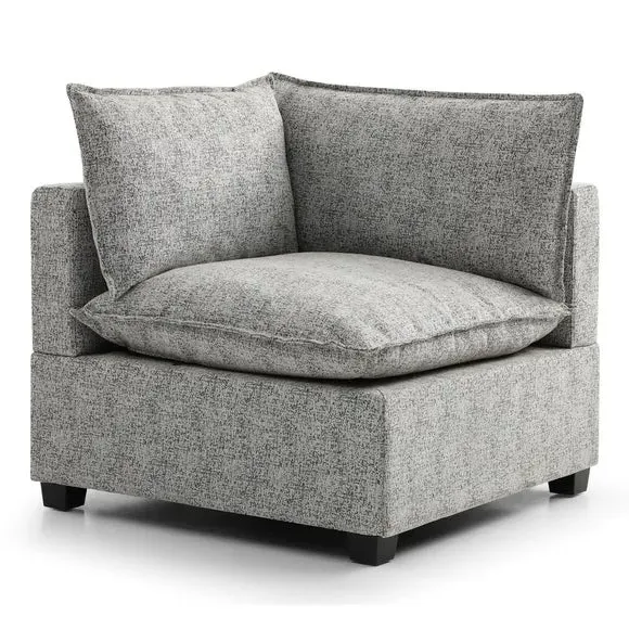 Modular Corner Seat with Cushions - Grey, Boucle image