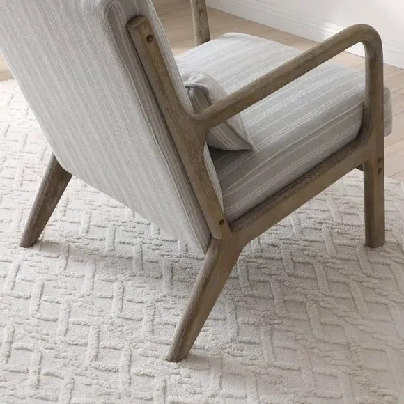 Occasional Chair with Bolster - Natural, Chenille