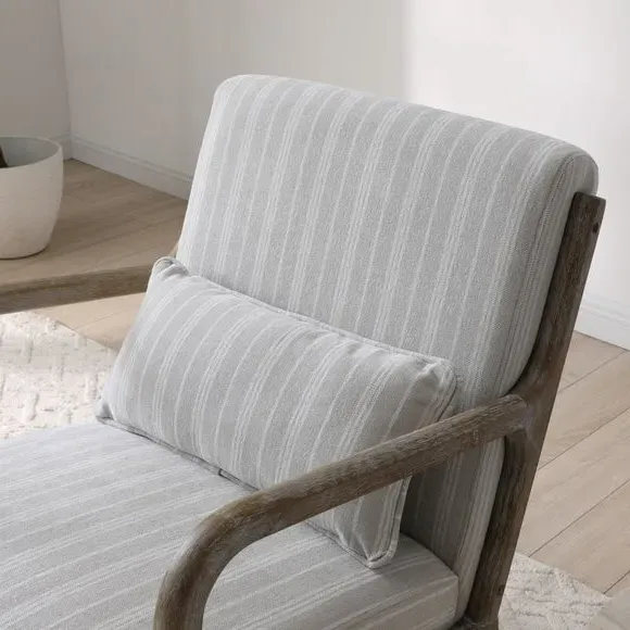 Occasional Chair with Bolster - Natural, Chenille