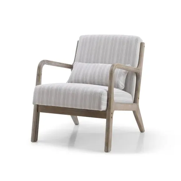 Occasional Chair with Bolster - Natural, Chenille