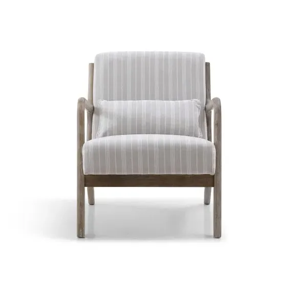 Occasional Chair with Bolster - Natural, Chenille