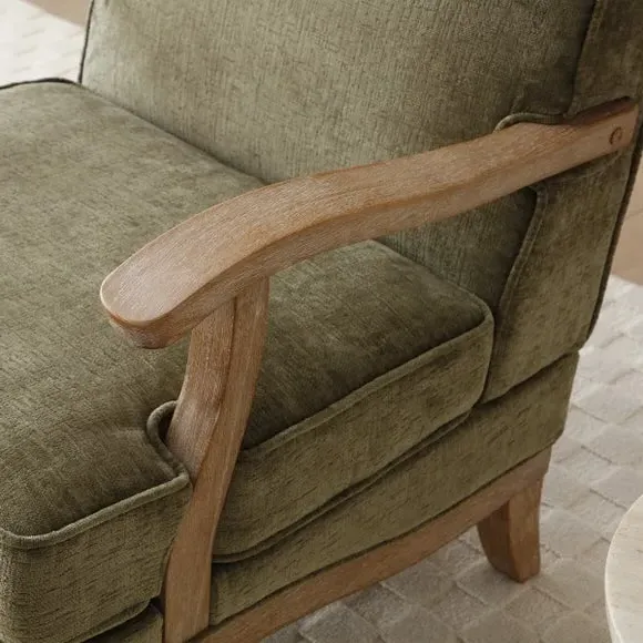 Occasional Chair with Cutaway Design - Olive