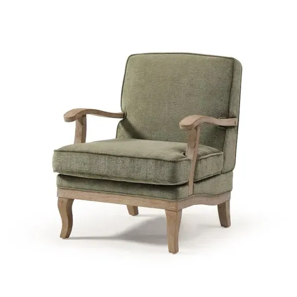 Occasional Chair with Cutaway Design - Olive