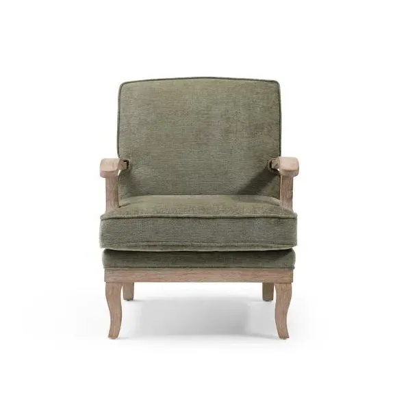 Occasional Chair with Cutaway Design - Olive