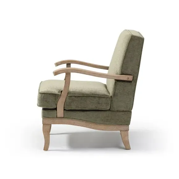 Occasional Chair with Cutaway Design - Olive