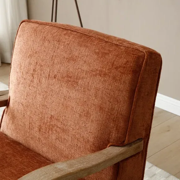 Occasional Chair with Cutaway Design - Terracotta