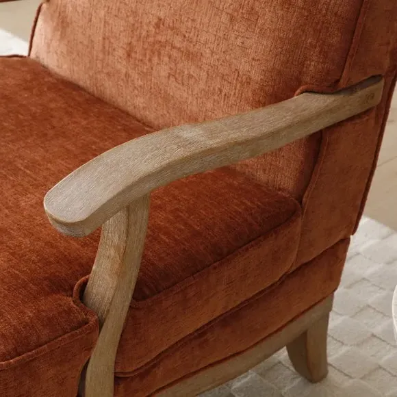 Occasional Chair with Cutaway Design - Terracotta