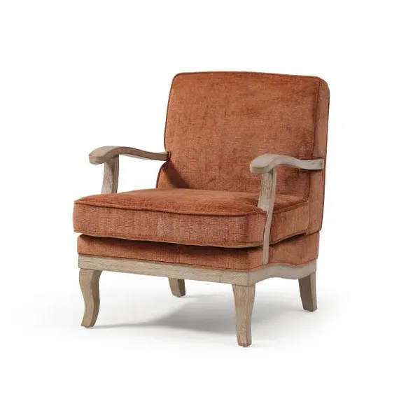 Occasional Chair with Cutaway Design - Terracotta