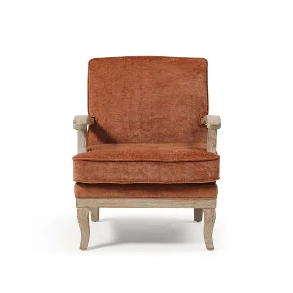 Occasional Chair with Cutaway Design - Terracotta