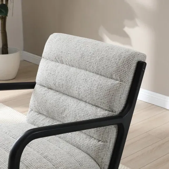 Occasional Chair with Ribbed Upholstery - Natural