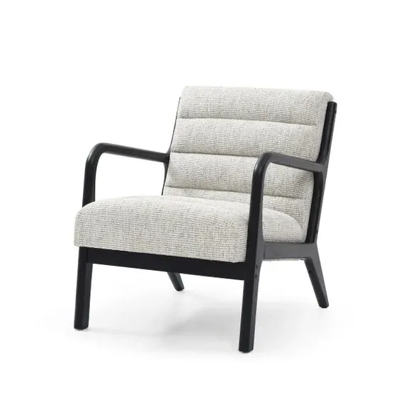 Occasional Chair with Ribbed Upholstery - Natural