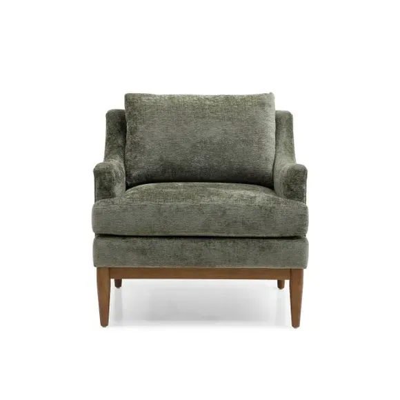 Occasional Chair with Sprung Seat - Olive, Chenille