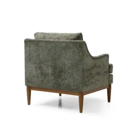 Occasional Chair with Sprung Seat - Olive, Chenille