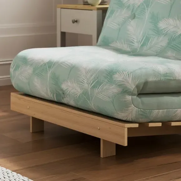 Single Futon with 2-in-1 Design - Lilypad, Cotton