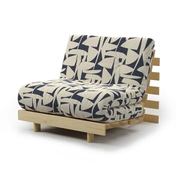 Single Futon with Folding Frame - Natural, Pine