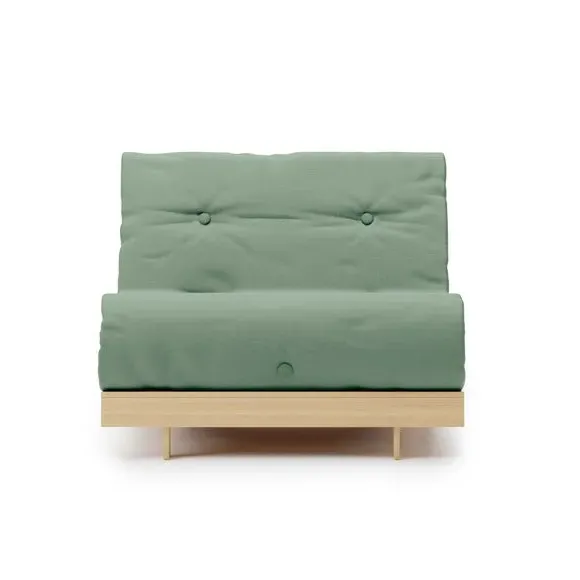 Single Futon with Mattress - Green, Pine