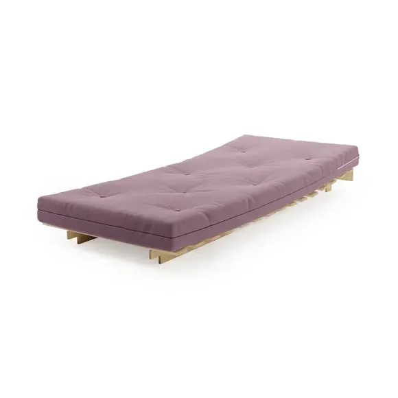 Single Futon with Mattress - Lilac, Pine
