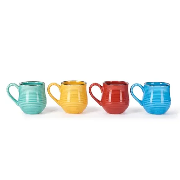 Set of 4 Espresso Mugs - Multicolor, Ceramic image