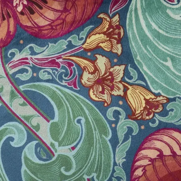 Down the Dilly Cushion - Blue, Velvet