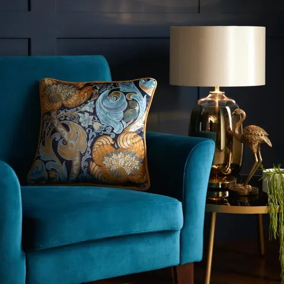 Down the Dilly Cushion - Ochre, Velvet