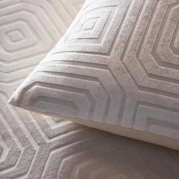 Duvet Cover Set with Fringe Detail - Cream