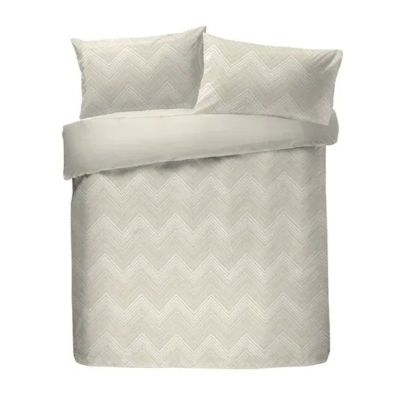 Duvet Cover Set with Jacquard Design - Cream