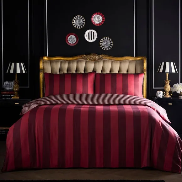 Duvet Cover Set with Pillowcase - Red, Cotton