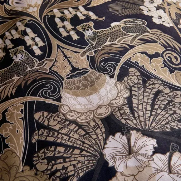 Duvet Cover Set with Pillowcases - Black, Cotton