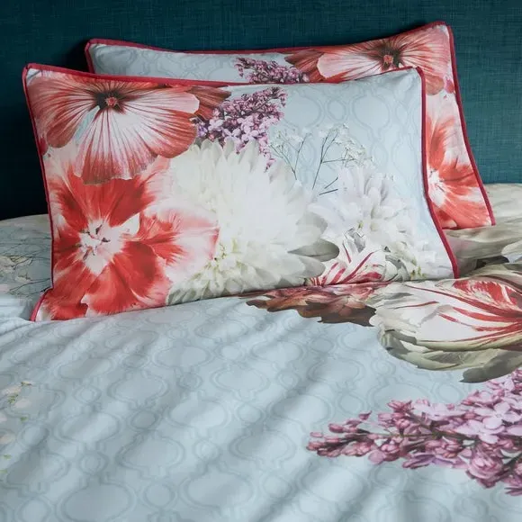 Duvet Cover Set with Pillowcases - Blue, Cotton