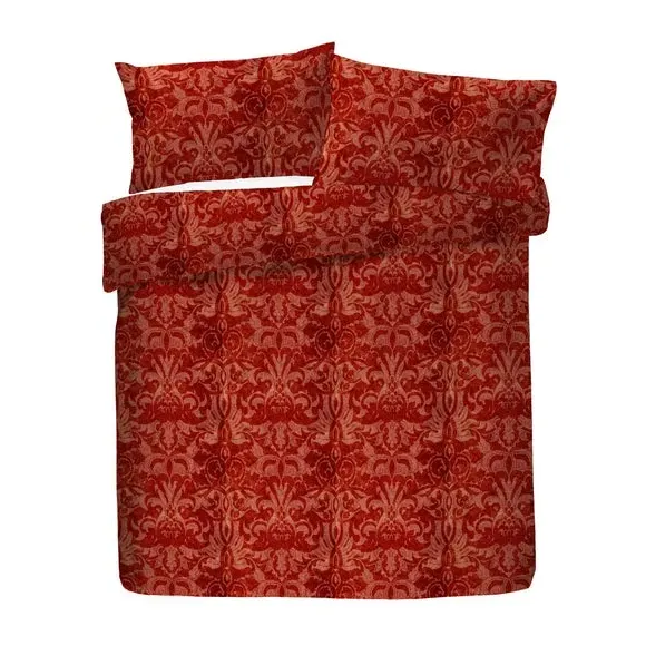 Duvet Cover Set with Pillowcases - Red, Velvet