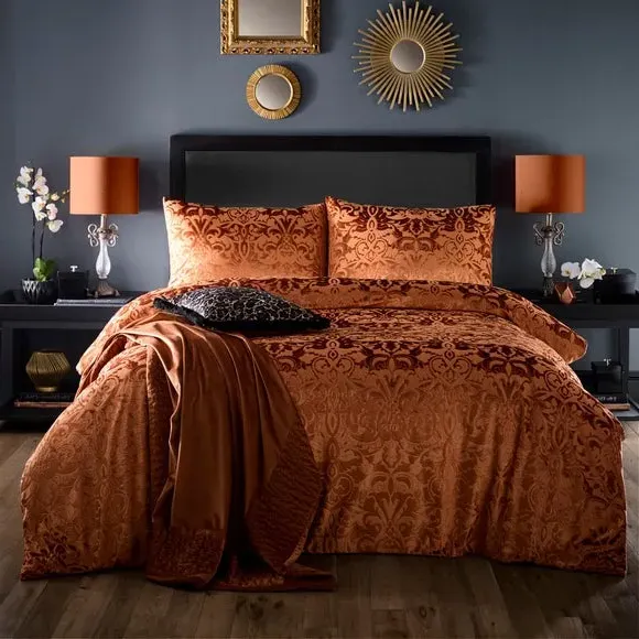 Duvet Cover Set with Pillowcases - Red, Velvet
