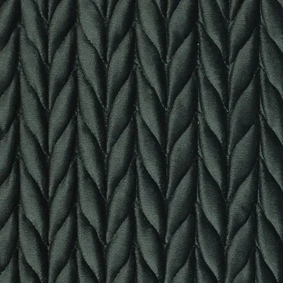 Square Cushion Textured Filled - Green, Velvet