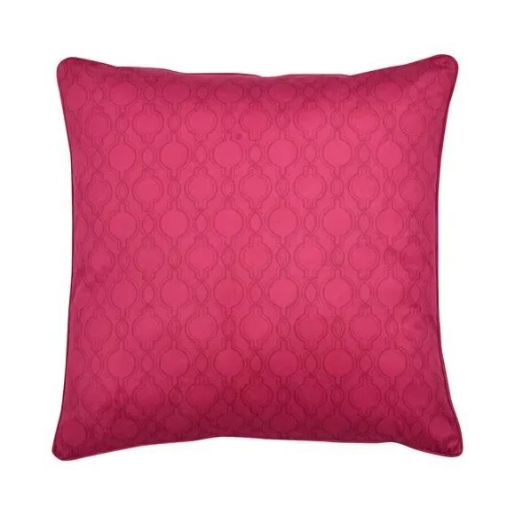 Square Filled Cushion Floral Design - Pink