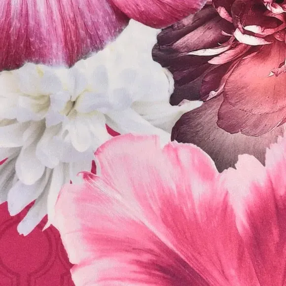 Square Filled Cushion Floral Design - Pink