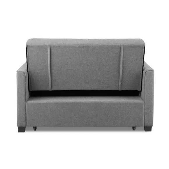 2-Seater Sofa Bed with Storage - Grey, Fabric