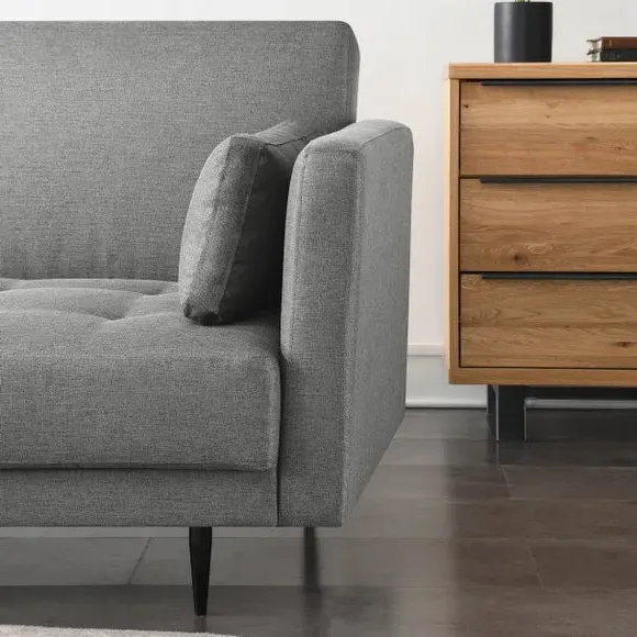 Corner Sofa Bed with Clic Clac - Pebble Grey