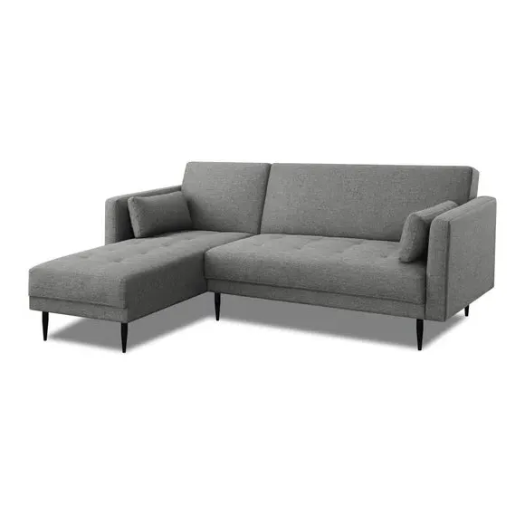 Corner Sofa Bed with Clic Clac - Pebble Grey