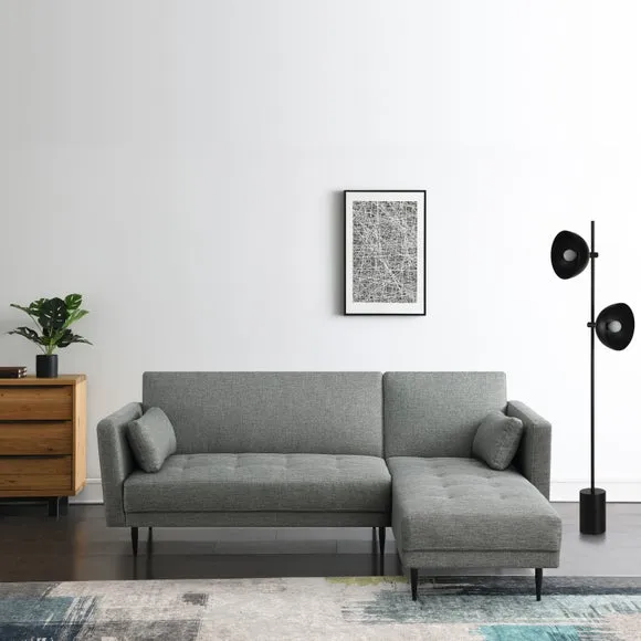 Corner Sofa Bed with Clic Clac - Pebble Grey image