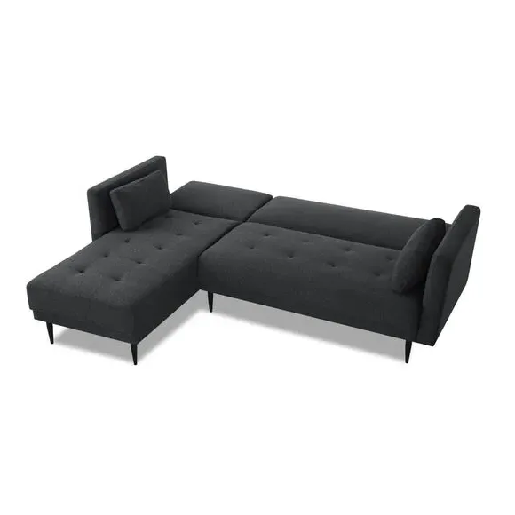 Corner Sofa Bed with Clic Clac - Steel Grey