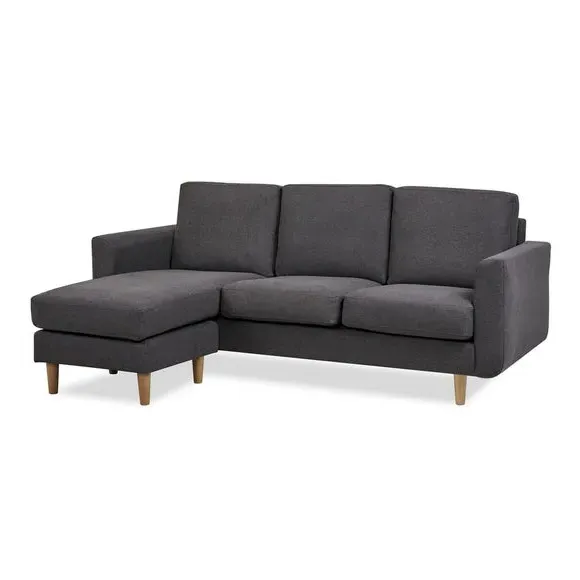 Reversible Corner Sofa - Dark Grey, Fabric