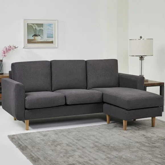 Reversible Corner Sofa - Dark Grey, Fabric image