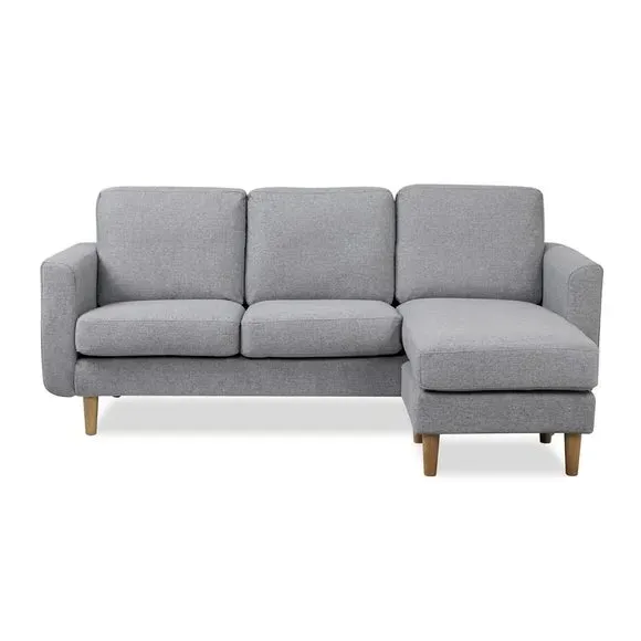 Reversible Corner Sofa - Light Grey, Fabric