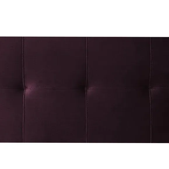 2-Seater Sofa Bed with Clic Clac - Damson, Velvet
