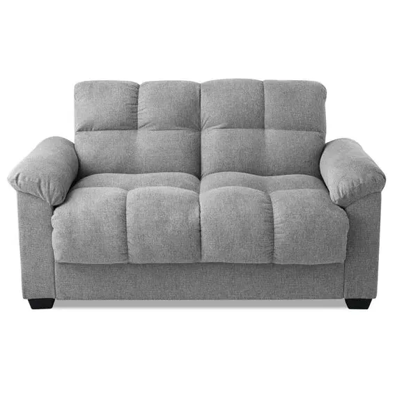 2-Seater Sofa Bed with Storage - Grey, Chenille